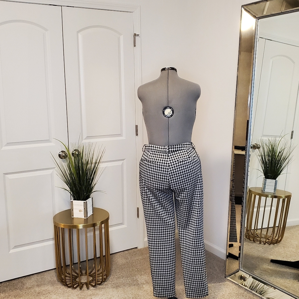 Express Black and White Houndstooth Pants Size 14 - Picture 3 of 8